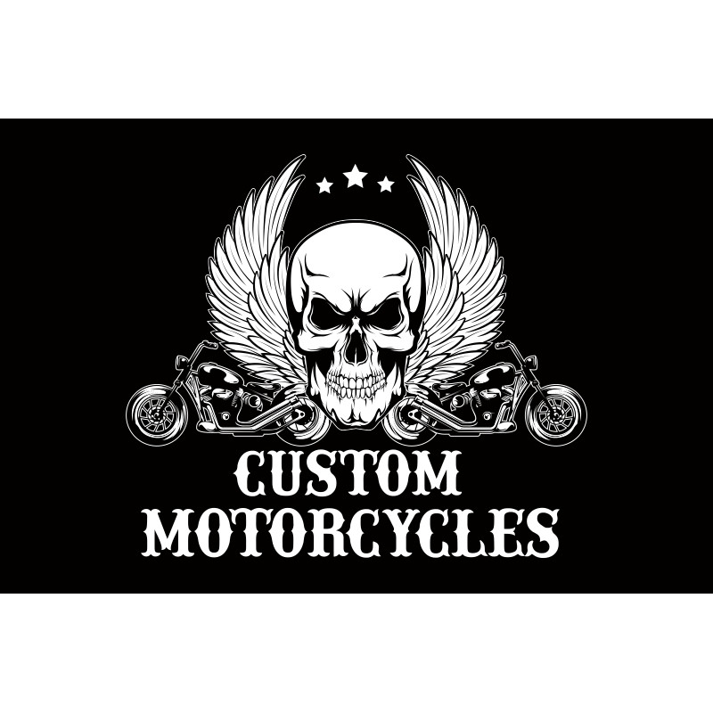 Флаг Custom Motorcycles. Вариант-01 Флаг Custom Motorcycles. Вариант-01