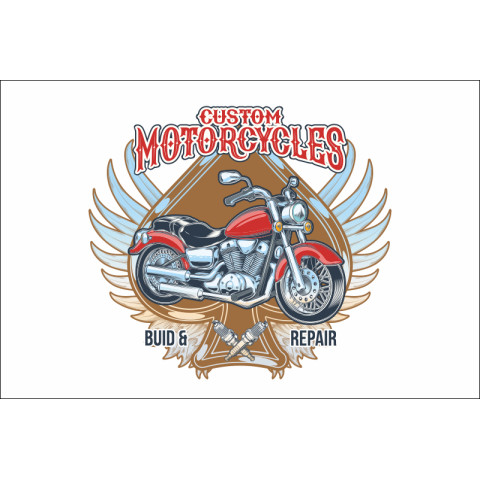 Флаг Custom Motorcycles. Вариант-03 Флаг Custom Motorcycles. Вариант-03