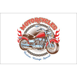 Прапор Custom Motorcycles. Варіант-04 Прапор Custom Motorcycles. Варіант-04