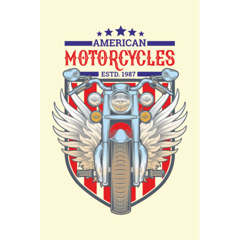 Флаг American Motorcycles. Вариант-01 Флаг American Motorcycles. Вариант-01
