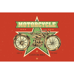 Флаг Custom Motorcycles. Вариант-08