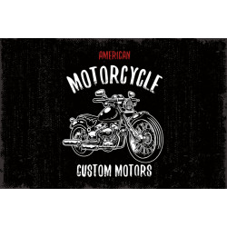 Флаг Custom Motors. Вариант-01