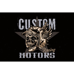 Флаг Custom Motors. Вариант-03