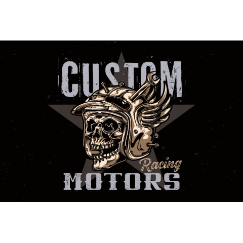 Флаг Custom Motors. Вариант-03 Флаг Custom Motors. Вариант-03