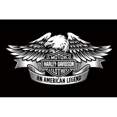 Флаг любителей Harley-Davidson, An American legend. Вариант-02