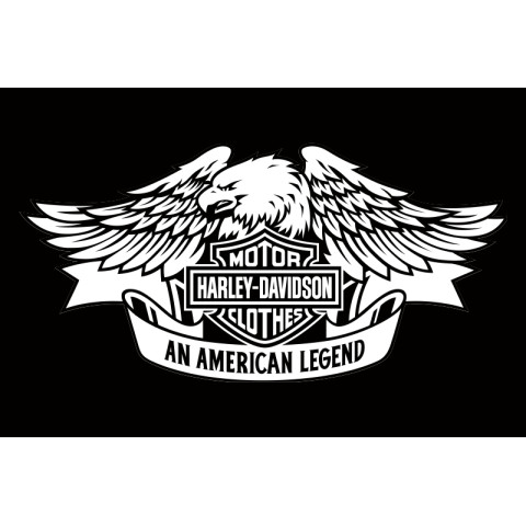 Флаг любителей Harley-Davidson, An American legend. Вариант-03