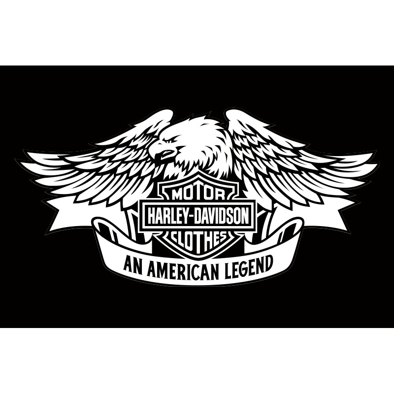 Флаг любителей Harley-Davidson, An American legend. Вариант-03 Флаг любителей Harley-Davidson, An American legend. Вариант-03
