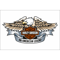Флаг любителей Harley-Davidson, An American legend. Вариант-04