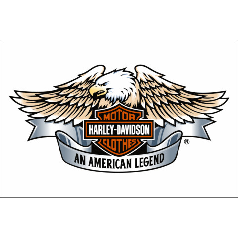 Флаг любителей Harley-Davidson, An American legend. Вариант-04