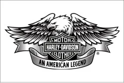 Флаг любителей Harley-Davidson, An American legend. Вариант-05 Флаг любителей Harley-Davidson, An American legend. Вариант-05