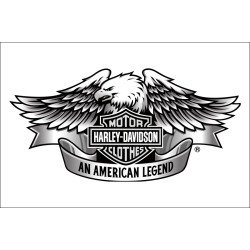 Флаг любителей Harley-Davidson, An American legend. Вариант-05