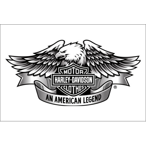 Флаг любителей Harley-Davidson, An American legend. Вариант-05