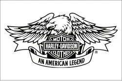 Флаг любителей Harley-Davidson, An American legend. Вариант-06 Флаг любителей Harley-Davidson, An American legend. Вариант-06