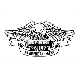 Флаг любителей Harley-Davidson, An American legend. Вариант-06