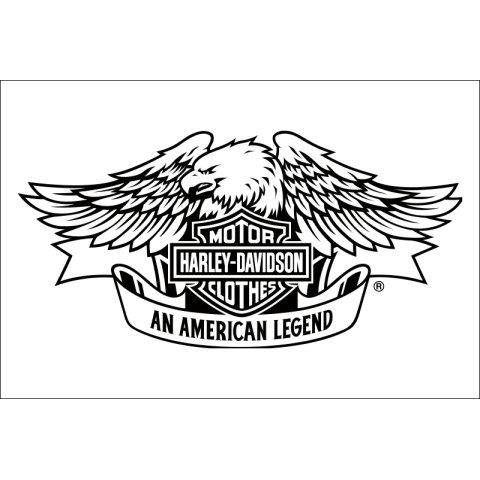 Флаг любителей Harley-Davidson, An American legend. Вариант-06