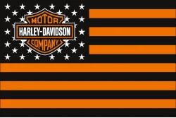 Флаг любителей Harley-Davidson, Custom. Вариант-01 Флаг любителей Harley-Davidson, Custom. Вариант-01