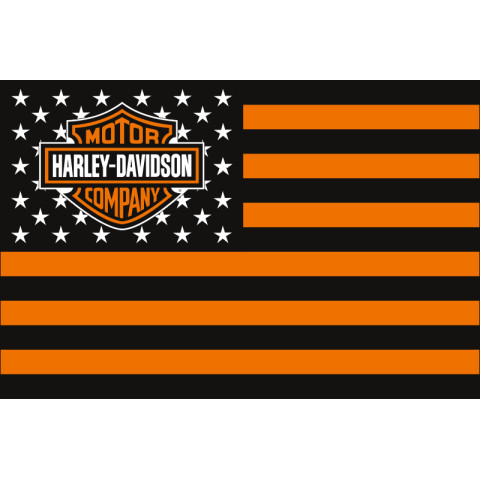 Флаг любителей Harley-Davidson, Custom. Вариант-01