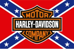 Флаг любителей Harley-Davidson, Custom. Вариант-04 Флаг любителей Harley-Davidson, Custom. Вариант-04