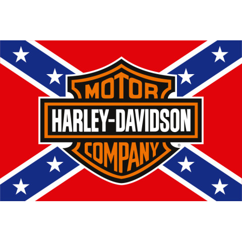 Флаг любителей Harley-Davidson, Custom. Вариант-04