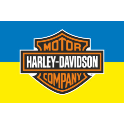Флаг любителей Harley-Davidson Motor Company (рус. Харли-Дэвидсон). Вариант-02