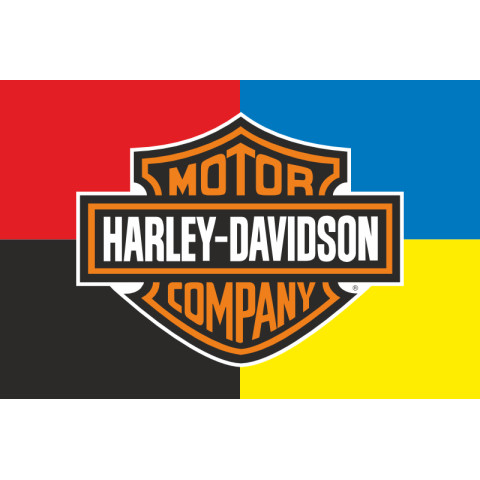 Флаг любителей Harley-Davidson Motor Company (рус. Харли-Дэвидсон). Вариант-04 Флаг любителей Harley-Davidson Motor Company (рус. Харли-Дэвидсон). Вариант-04