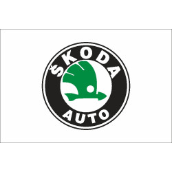 Флаг любителей Škoda (рус. Шкода). Вариант-02