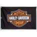 Флаг любителей Harley-Davidson Motor Company (рус. Харли-Дэвидсон). Вариант-01 Флаг любителей Harley-Davidson Motor Company (рус. Харли-Дэвидсон). Вариант-01