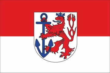 Флаг города Дюссельдорф, Германия Флаг города Дюссельдорф, Германия