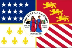 Флаг города Детройт, США