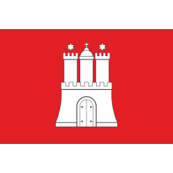 Прапор міста Гамбург, Німеччина Прапор міста Гамбург, Німеччина