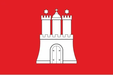 Флаг города Гамбург, Германия Флаг города Гамбург, Германия