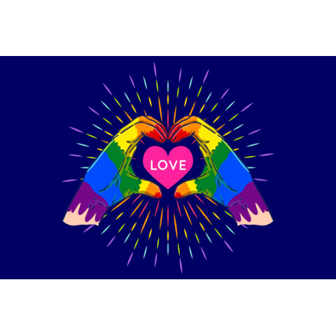 Флаг LGBT Pride. Вариант-02 Флаг LGBT Pride. Вариант-02
