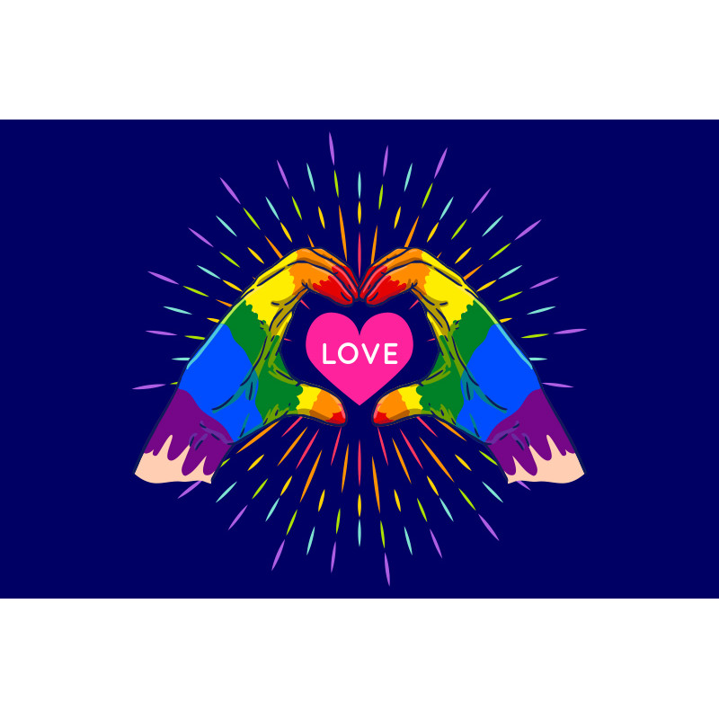 Флаг LGBT Pride. Вариант-02 Флаг LGBT Pride. Вариант-02