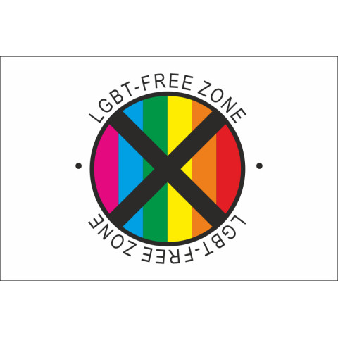 Флаг «LGBT-FREE ZONE». Вариант-02