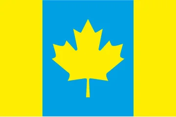 Флаг Украина-Канада (дружественный). Вариант-01 Флаг Украина-Канада (дружественный). Вариант-01
