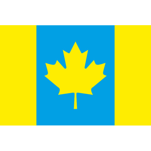Флаг Украина-Канада (дружественный). Вариант-01 Флаг Украина-Канада (дружественный). Вариант-01
