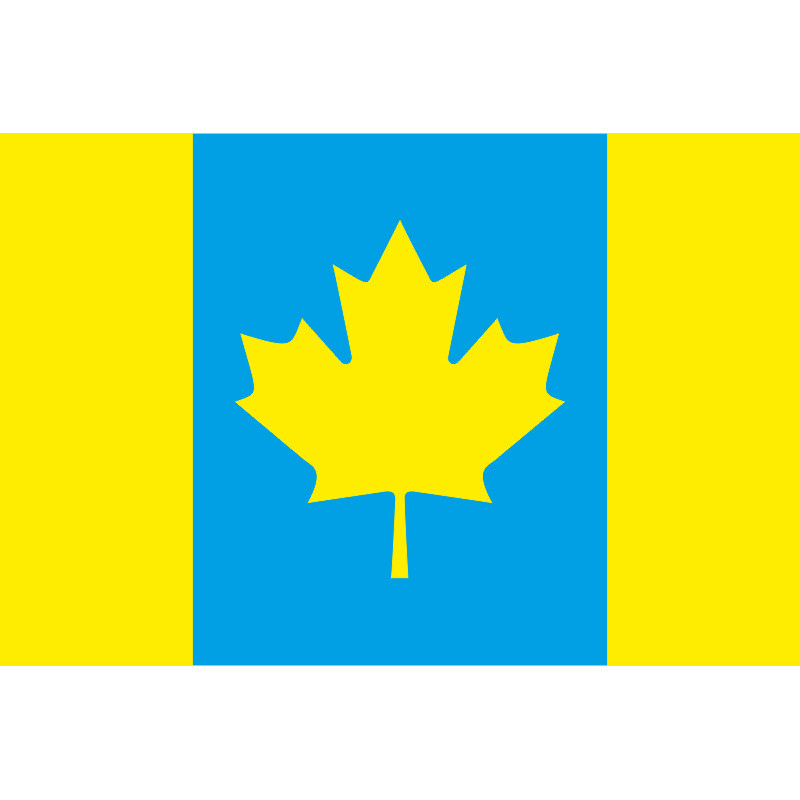 Флаг Украина-Канада (дружественный). Вариант-01 Флаг Украина-Канада (дружественный). Вариант-01