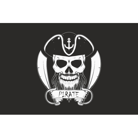 Прапор піратський «Веселий Роджер» (дизайн-048) Прапор піратський «Веселий Роджер» (дизайн-048)