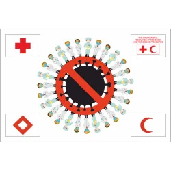 Флаг STOP COVID-19. Вариант-04