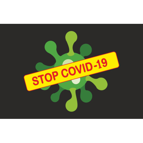 Флаг STOP COVID-19. Вариант-05 Флаг STOP COVID-19. Вариант-05