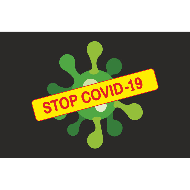 Флаг STOP COVID-19. Вариант-05 Флаг STOP COVID-19. Вариант-05