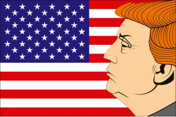 Флаг США-Трамп. Вариант-02 Флаг США-Трамп. Вариант-02