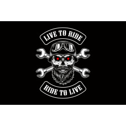 Флаг LIVE TO RIDE. Вариант-01