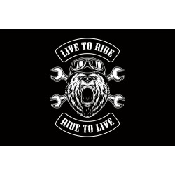 Флаг LIVE TO RIDE. Вариант-03