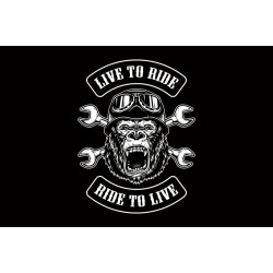 Флаг LIVE TO RIDE. Вариант-04