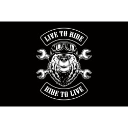 Флаг LIVE TO RIDE. Вариант-05