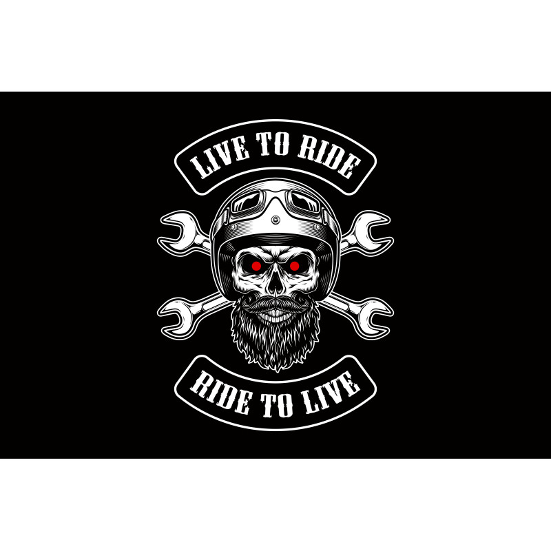 Флаг LIVE TO RIDE. Вариант-06 Флаг LIVE TO RIDE. Вариант-06