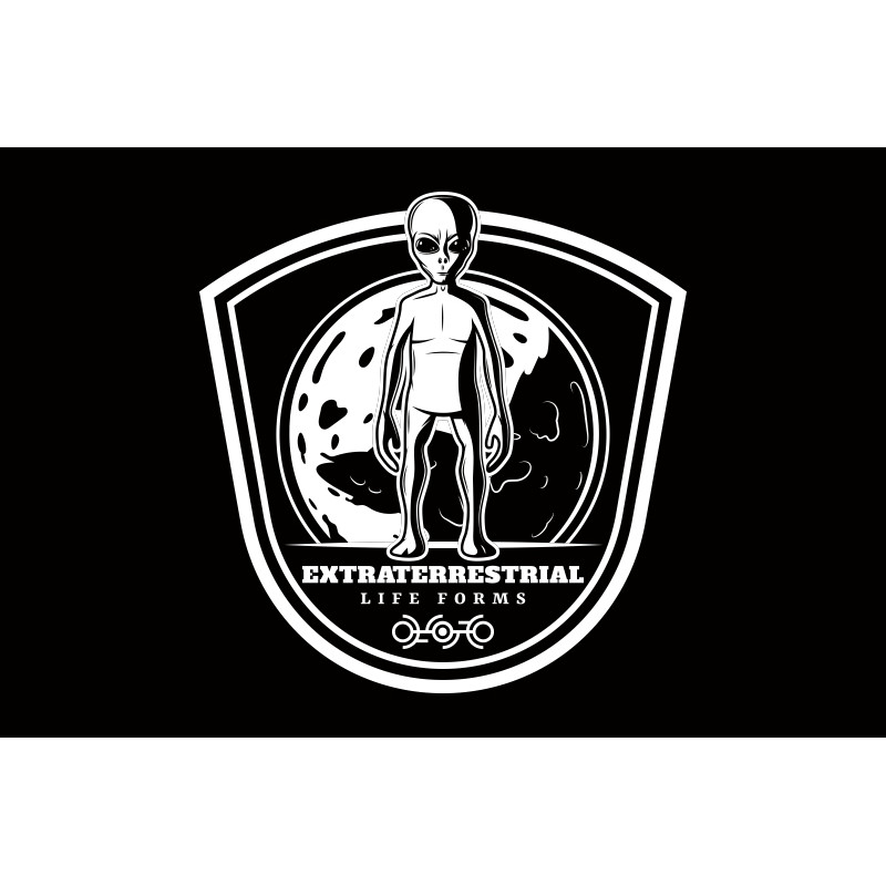 Флаг НЛО (неопознанный летающий объект). Вариант-02 Флаг НЛО (неопознанный летающий объект). Вариант-02