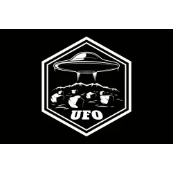 Флаг НЛО (неопознанный летающий объект). Вариант-03 Флаг НЛО (неопознанный летающий объект). Вариант-03