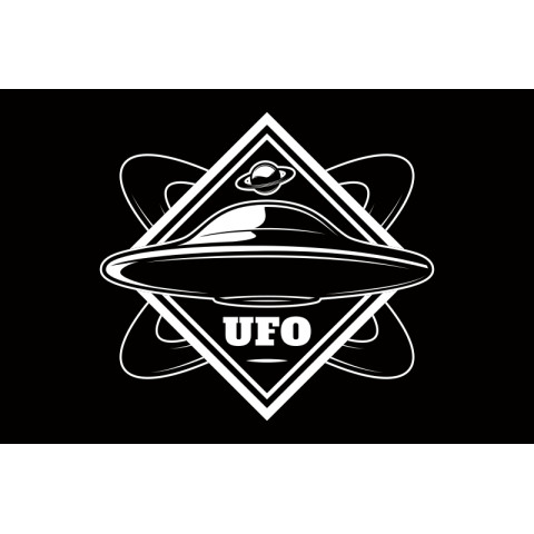 Флаг НЛО (неопознанный летающий объект). Вариант-04 Флаг НЛО (неопознанный летающий объект). Вариант-04